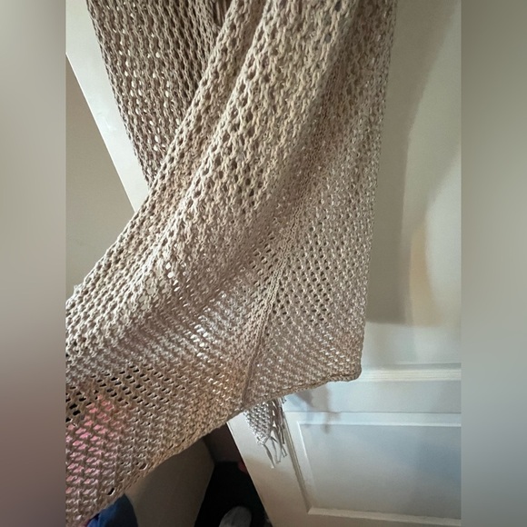 Chico’s Long cotton Knit Open Tan Summer Cardigan Women’s size Large - Picture 5 of 16